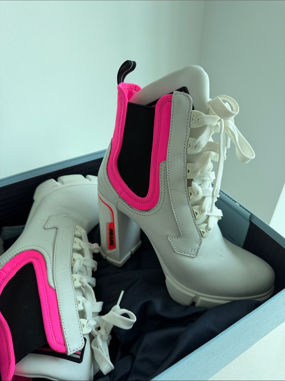 Prada Pink boots